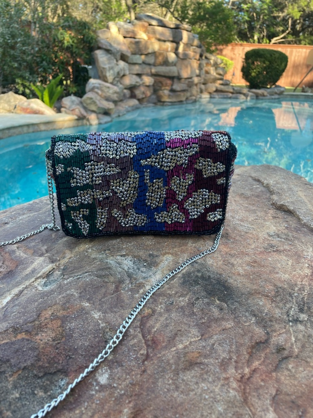 Zara “Party Glitter” Multi-Color Beaded Evening Crossbody Bag (CdlG) - Picture 2 of 10
